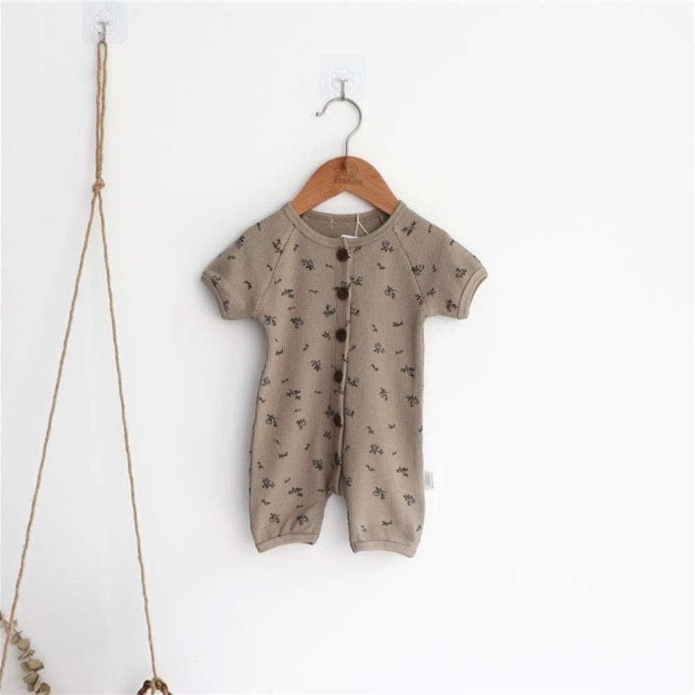 Kids Tan Floral Romper